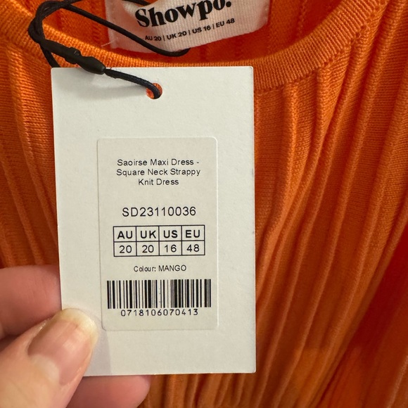 Showpo Vibrant Orange Ribbed Maxi Dress - Picture 5 of 6